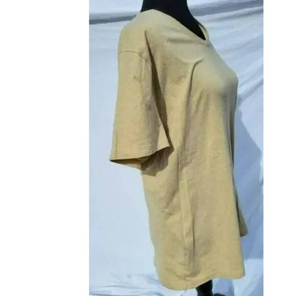 Old Navy Yellow V Neck Shirt Women's Large - Picture 2 of 4